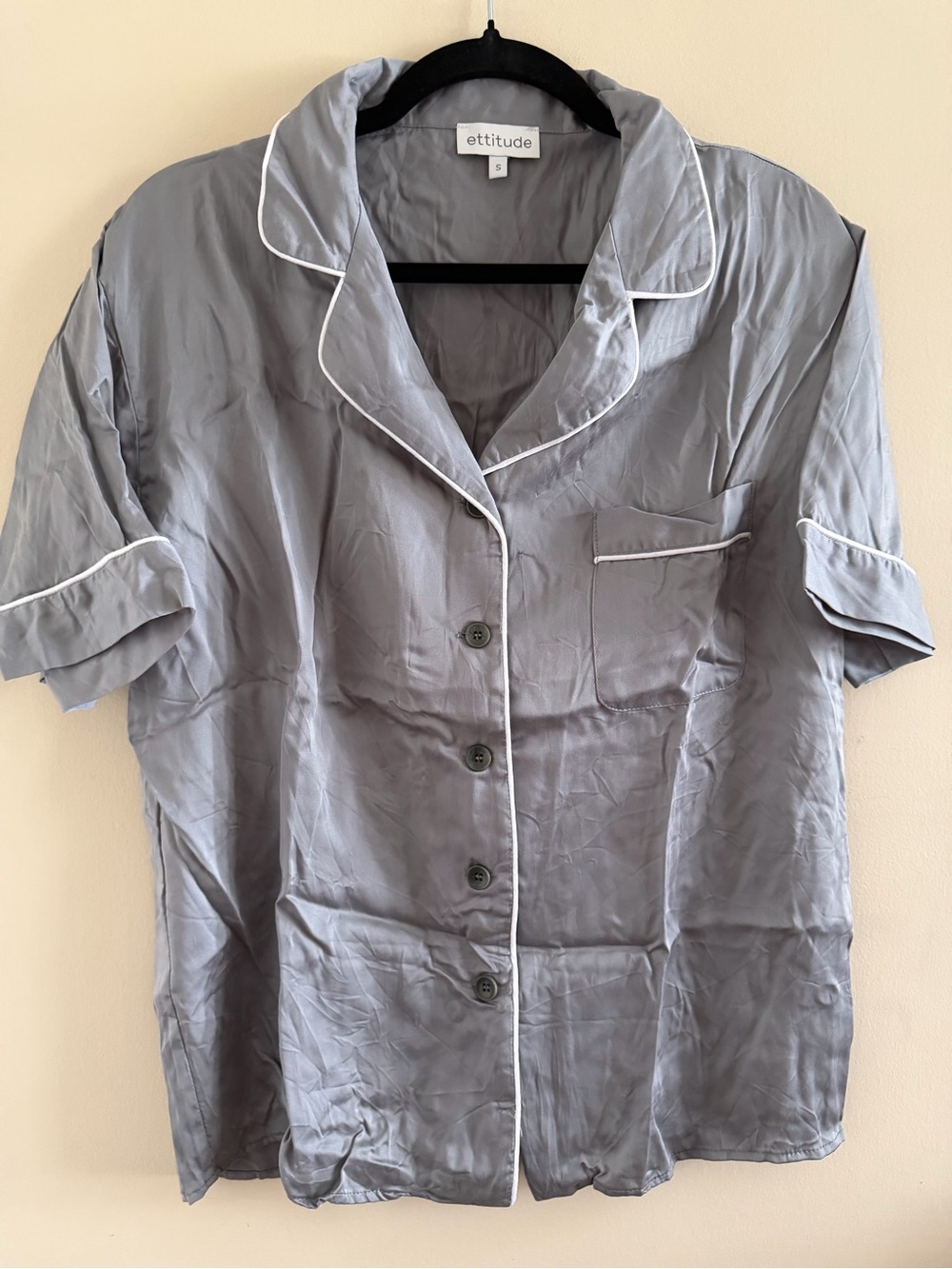 New! Ettitude Gray Pajama Top
